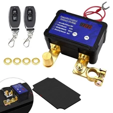 Remote Battery Disconnect Switch 12V/24V 240A Kill Switch LED Voltmeter 