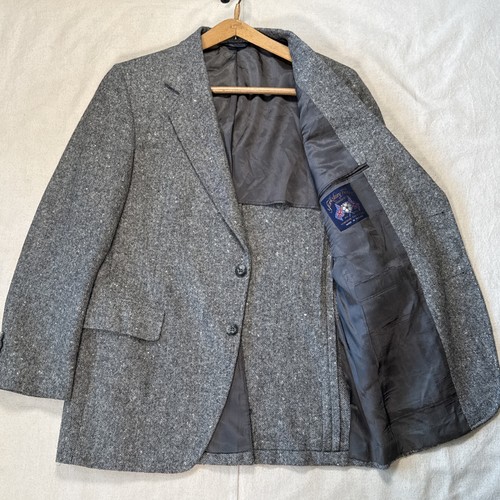 Kuppenheimer YORKSHIRE TWEED Abraham Moon Wool Blazer Men's 42R Grey Donegal