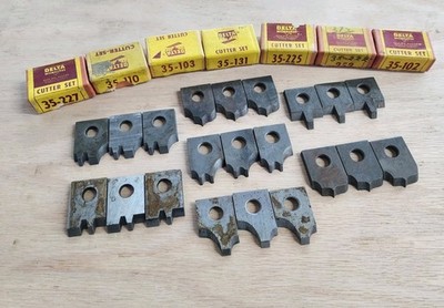 (7) NOS Delta Rockwell Molding Shaper Cutter Blade Sets