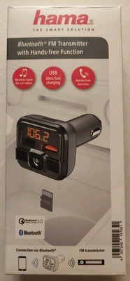Hama Bluetooth FM Transmitter Auto Freisprecheinrichtung Silver USB microSD