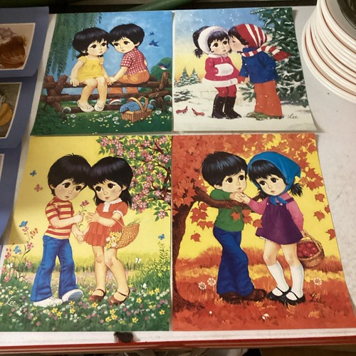 Vintage Big Eye Art 1970’s Lithos (4) USA Not Framed & (4) Whimsical Lithos USA - Picture 17 of 17