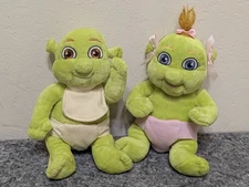 Build A Bear Shrek the Third Lot: Baby Girl & Baby Boy Ogre 9" Plush - 2007