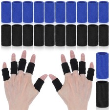 20 Pcs Elastic Finger Compression Sleeves Straps Thumb Splint Brace Support