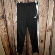 Adidas Black Sweatpants Pants Youth XL 18/20 Black 3 Stripe
