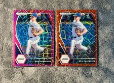 Ben Casparius 2021 Prizm Draft Picks Pink Velocity & Red Velocity Prizm Parallel
