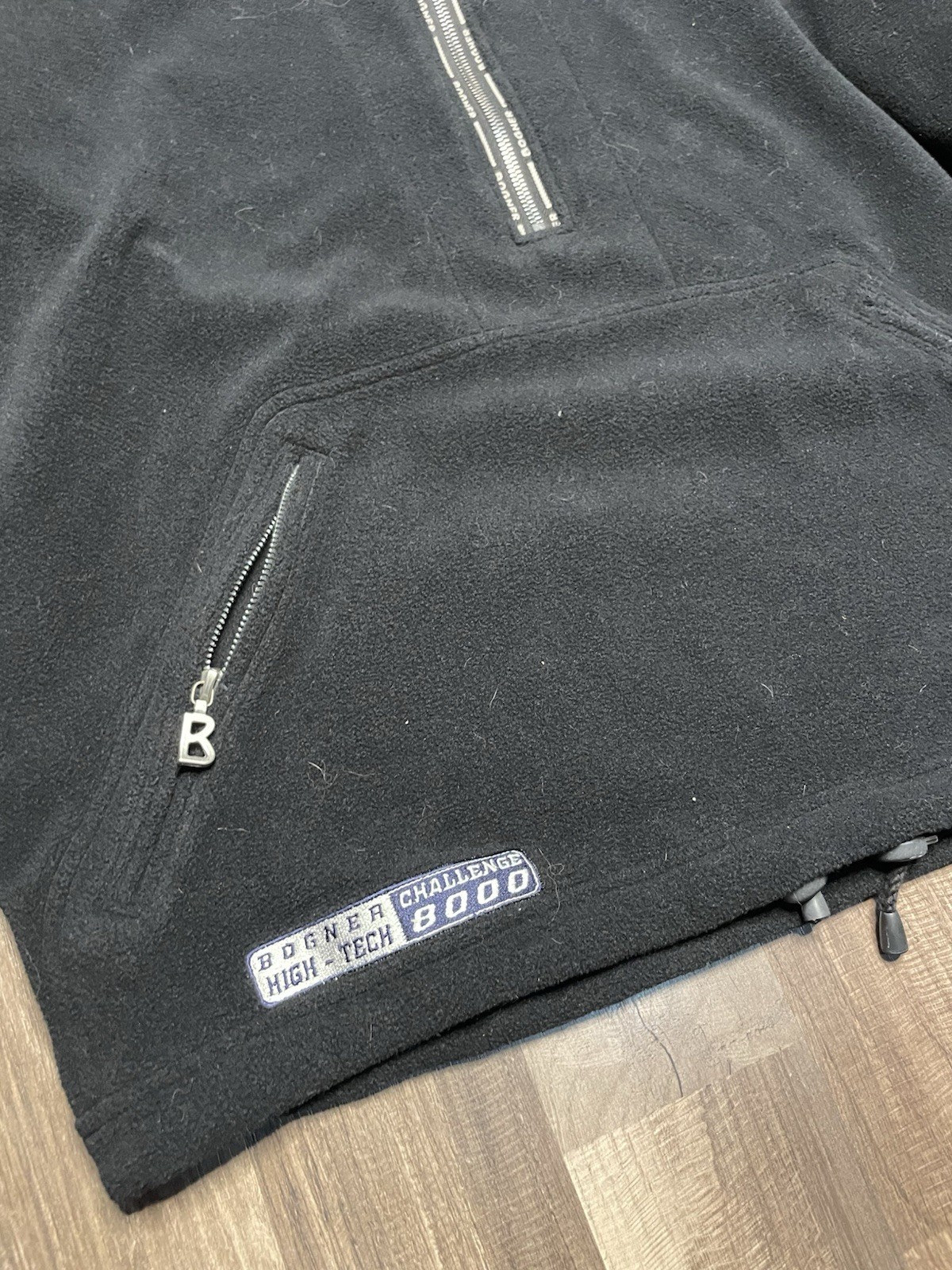 Bogner Fleece Ski Jacket Navy Blue Vintage Winter Pullover Size XL/L image 4