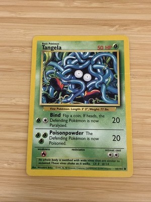 1999 Pokemon Tangela 66/102 Base Set NM / NM-MT