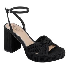 Jewel Badgley Mischka Women's Tyler Platform Block Heel Sandals Black Size 9 1/2