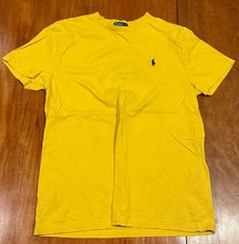 Polo Ralph Lauren Youth Boys Medium 10-12 Yellow Short Sleeve Crew Neck T Shirt