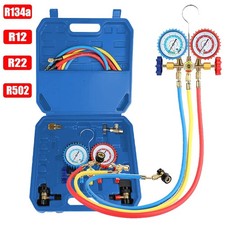 Air Conditioning AC Diagnostic A/C Manifold Gauge Hose Tool Set Refrigeration