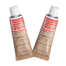 AMACO Rub n Buff Wax Metallic Finish, Antique Gold, 15ml Tube