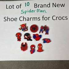 NEW 10 pieces Spiderman Shoe Charms for Crocs Spider-Man FAST USA SHIPPING