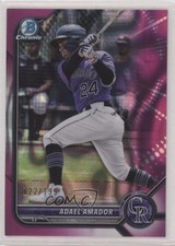 2022 Bowman Chrome Prospects Fuchsia Lava Refractor 122/199 Adael Amador 12bt