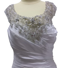 Vintage wedding dress ivory Satin Crystal Embellished MAGGIE SOTTERO Bridal