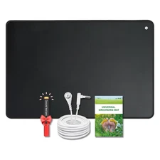 Grounding Mat for Feet, 24"x16", Pain Relief, Inflammation & Wellness, 15ft Cord