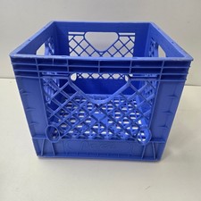 Vintage Pace Dairy Foods Blue Plastic Milk Crate Standard Size