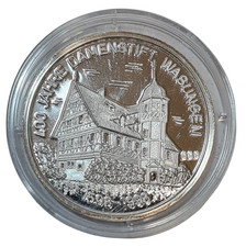 SILBERMEDAILLE WASUNGEN 400 JAHRE DAMENSTIFT 1996 STADTSIEGEL 1635 999er SILBER