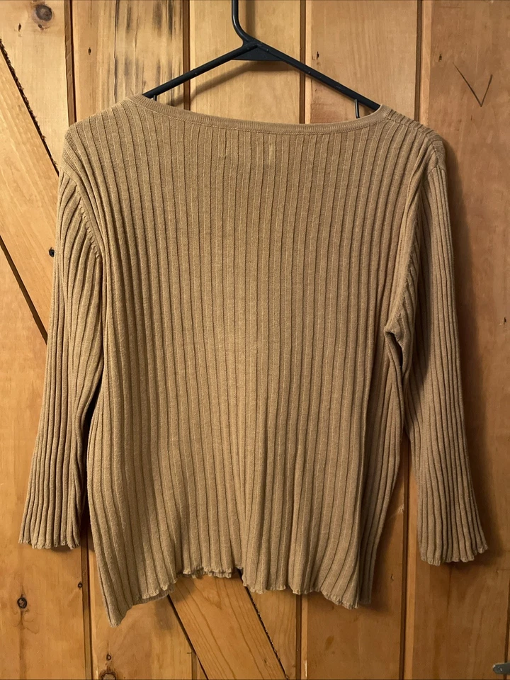 Women’s Copper Key Top Blouse Shirt Beige/Gold Size L - Image 2 of 2