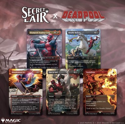 Magic The Gathering Secret Lair x Deadpool NON Foil Sealed Neu Authentic Marvel