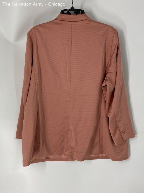DR2 Womens Salmon Pink Long Sleeve Single-Breasted One-Button Blazer ...