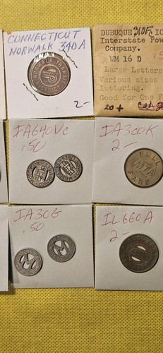 20, Different Vintage Mixed Transit Token Lot. See Photos ~ Our B1686 - Picture 4 of 10