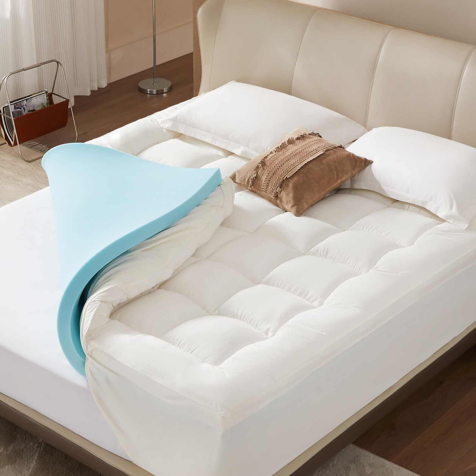 Eiayeebil Memory Foam Mattress Topper Full, Dual Layer 4 Inch Mattress Topper...
