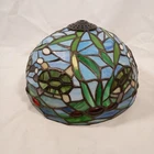 Vintage Tiffany Style Stained Glass Turtle Lamp Shade - Aquatic Mosaic Turtlebac