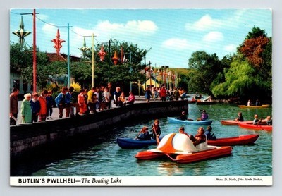 Butlins Ferienlager: Pwllheli. Der Bootssee. John Hinde. Unbespielt.