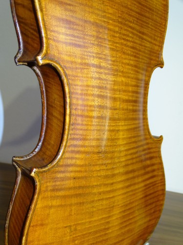 4/4 ALTE GEIGE beschriftet MALINSKY VIOLINE (Nr. 501) - MIT LÖWENKOPF - Bild 14 von 23