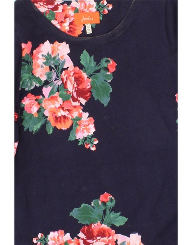 JOULES Womens 3/4 Sleeve Jumper Dress UK 8 Small Navy Blue Floral Cotton CE23 - Picture 3 of 3