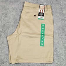 Banana Republic Mens 38 Stretch Chino Regular Fit Shorts 9" Inseam Khaki new