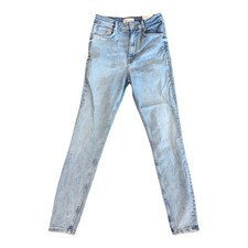 Zara Sculpt High Rise Ankle Skinny Jeans Light Blue Wash Size 6 0774/051/406