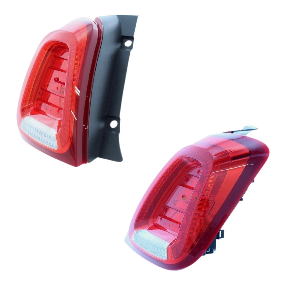 Fits Fiat 500 Hatchback 2015-> Rear Back Tail Lights Lamps 1 Pair Left & Right - Image 2 of 4