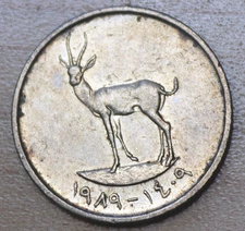 1989 United Arab Emirates 25 Fils Gazelle