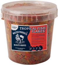 Walters Tropical Flakes (1L Tub) | Food Flakes for Tropical Aquarium Fish | Gupp