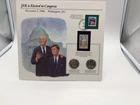 1966 & 67  JFK Half Dollars (P&P) Coin & Stamp Set-Postal Commemorative Society