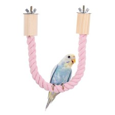 Bird Rope Perch Swing Bird Stand Rope Perch 15 Inch Pink