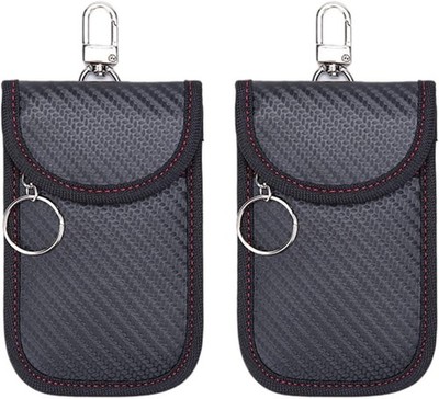 2 Stück Diebstahlsicherung Signal Blocker Tasche Schlüsseltresor Schutz Autoschlüssel Faraday Etui