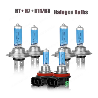 For Land Rover Discovery 2003-2004 Halogen Headlight High-Low Fog Light Bulbs