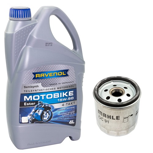 15W50 Huile Kit Première 4 Litre Filtre à OC91D1 pour BMW K 1100 Lt Rs ...