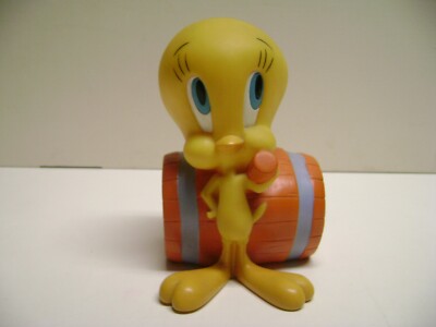 1997 Warner Bros. Applause TWEETY Bird 7 1/2'' Vinyl Plastic BANK, Looney Tunes