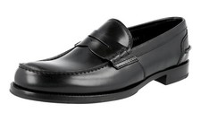 MIU MIU by Prada Leather Penny Loafer Dress Shoes Black - NEW -  US 8 EU 41