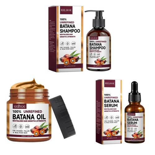 Batana Oil Hair Growth Kit Hair Growth Shampoo Conditioner Batana Oil Hair Serum - Picture 2 of 17