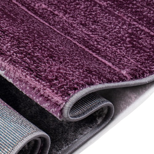 TAPPETO DESIGN MODERNO VIOLA GRIGIO MORBIDO GRANDE SOGGIORNO PAVIMENTO CAMERA DA LETTO TAPPETO - Foto 15 di 30