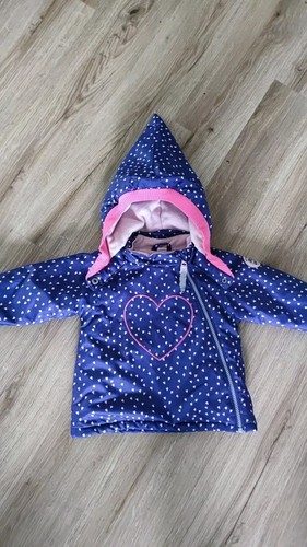 Racoon Thermolite Zwergenjacke Winterjacke Zipfeljacke Blau Pink Gr. 86 Herzchen - Bild 3 von 16