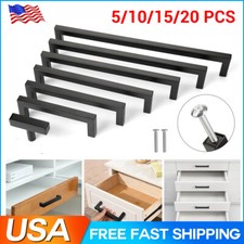 Lot Matte Black Modern Pull Kitchen Cabinet Handles For Doors Drawers Wardrobes
