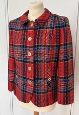Mondi Red Tweed Vintage 1980s Jacket Wool Size UK 10-12 USED Excellent Condition