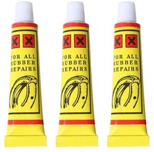 3 x FLICKENKLEBER GUMMIL&Ouml;SUNG FAHRRAD REPARATUR KLEBSTOFF REIFEN KLEBER