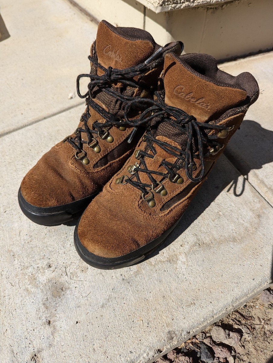 Cabelas Dry Plus Waterproof mens Brown Hiking Boots Size D