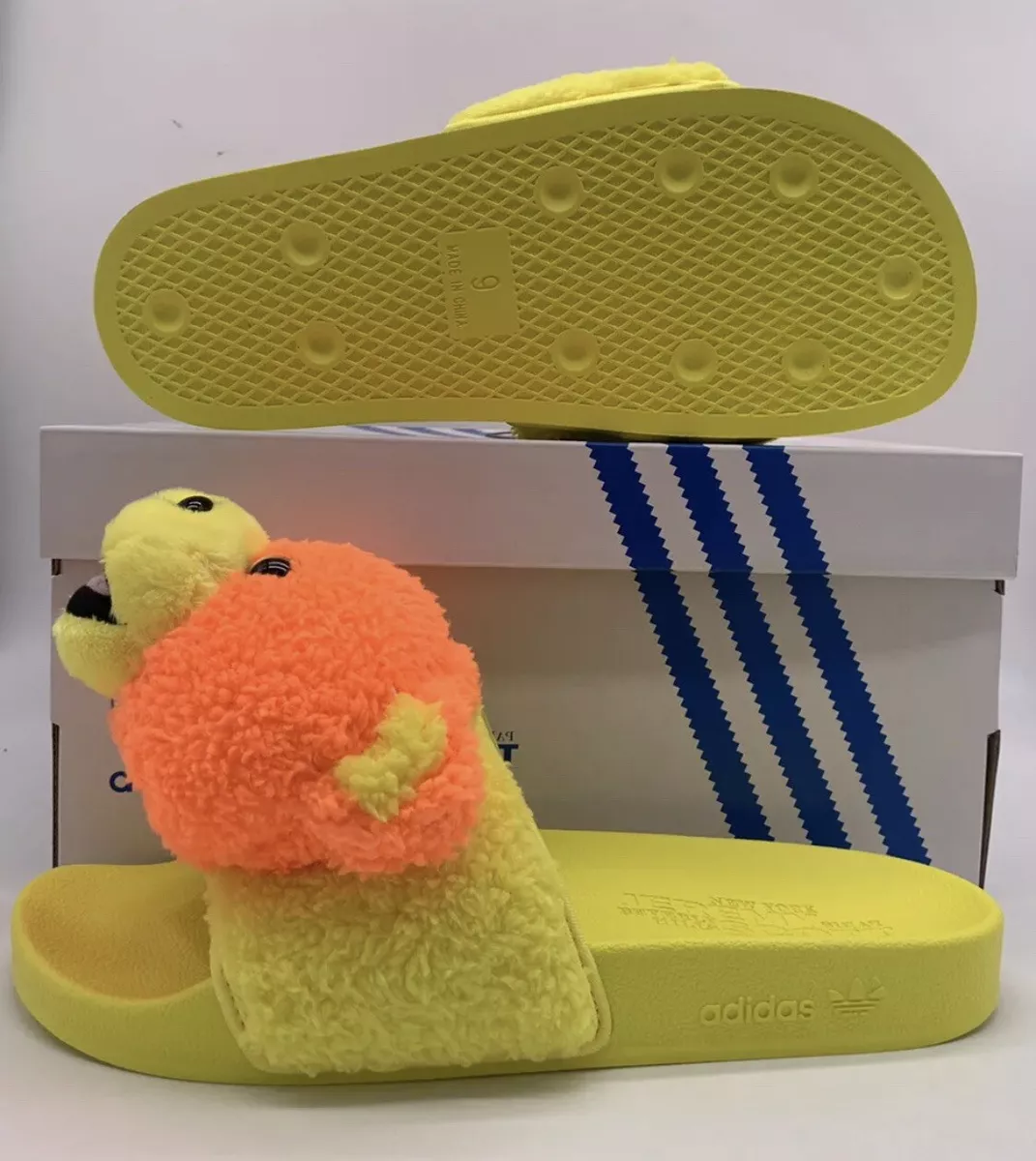 Eksperiment bremse Mindre Jeremy Scott Adidas JS Adilette Teddy Yellow Slides Slippers Q46582 DS  Men&#039;s 11 | eBay